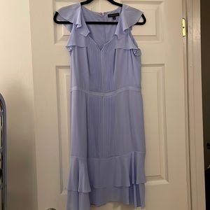 Periwinkle / Light Lavender Blue Banana Republic Flutter Sleeve and Hem Dress
